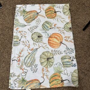 Colordrift Pumpkin Gourd Harvest Tablecloth Fall Thanksgiving Watercolor Print